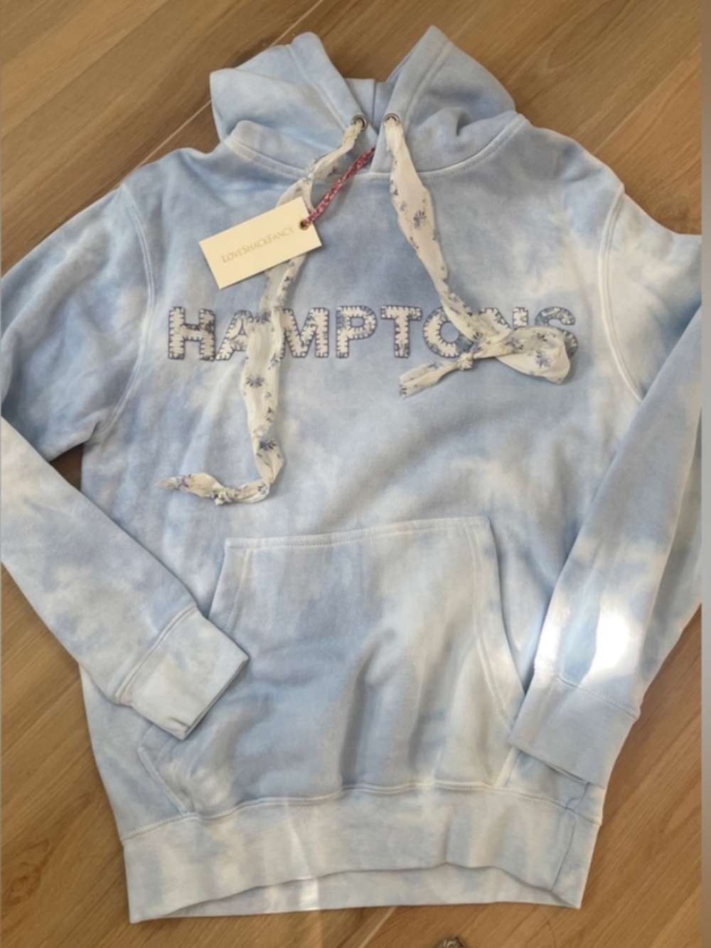 LOVESHACKFANCY Hamptons Light Blue Tie Dye Hoodie Store Exclusive